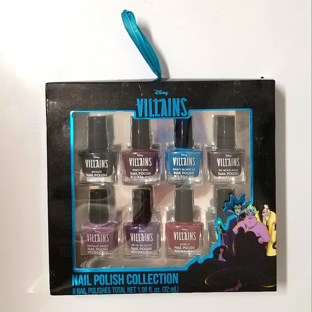 Disney Villains Collection 8 Bottle Nail Polish Set NIB - Picture 2 of 9